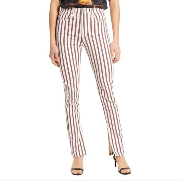 WeWoreWhat Denim - Weworewhat steletto slit jean rocker stripe size 24